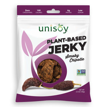 Unisoy Plant-Based Jerky Smoky Chipotle - Unisoy Plant-Based Jerky