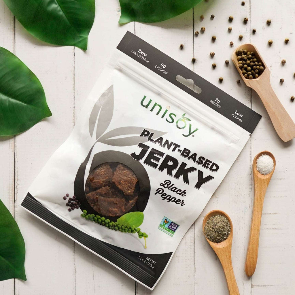Unisoy Plant-Based Jerky Black Pepper