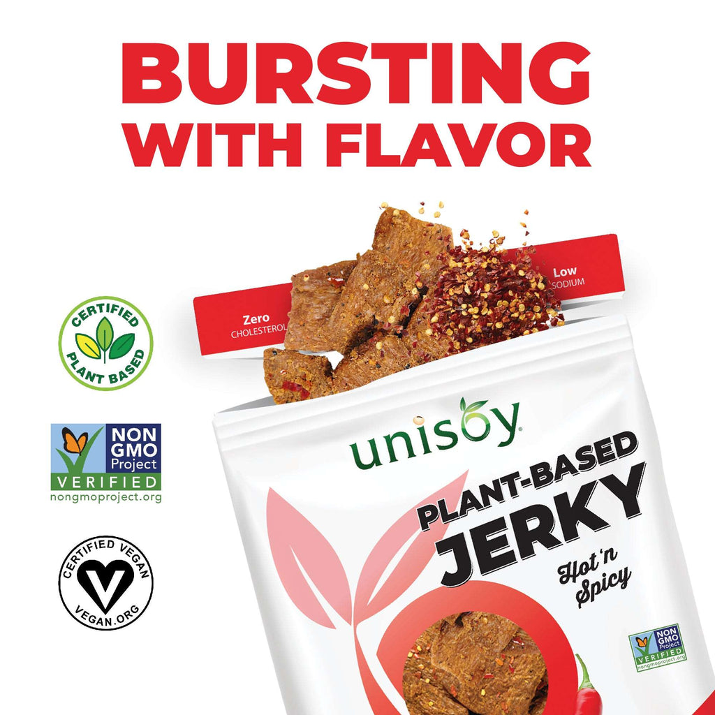 Unisoy Plant-Based Jerky Hot ‘n Spicy
