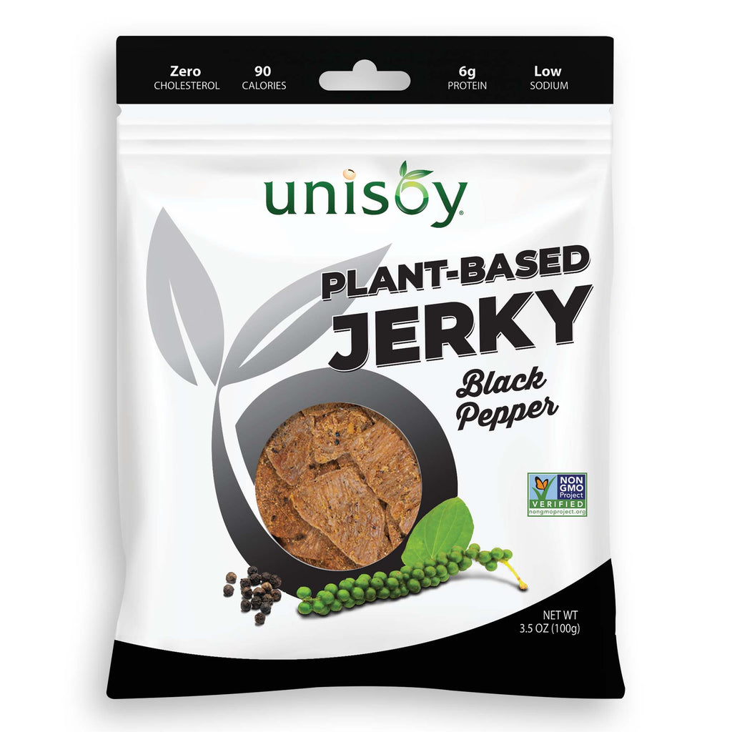 Black Pepper Unisoy Plant-Based Jerky